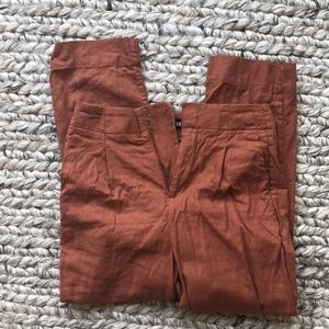 Cropped Linen/ Cotton pant